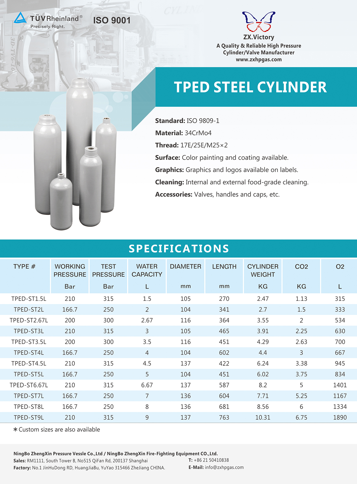 TPED Steel Cylinder